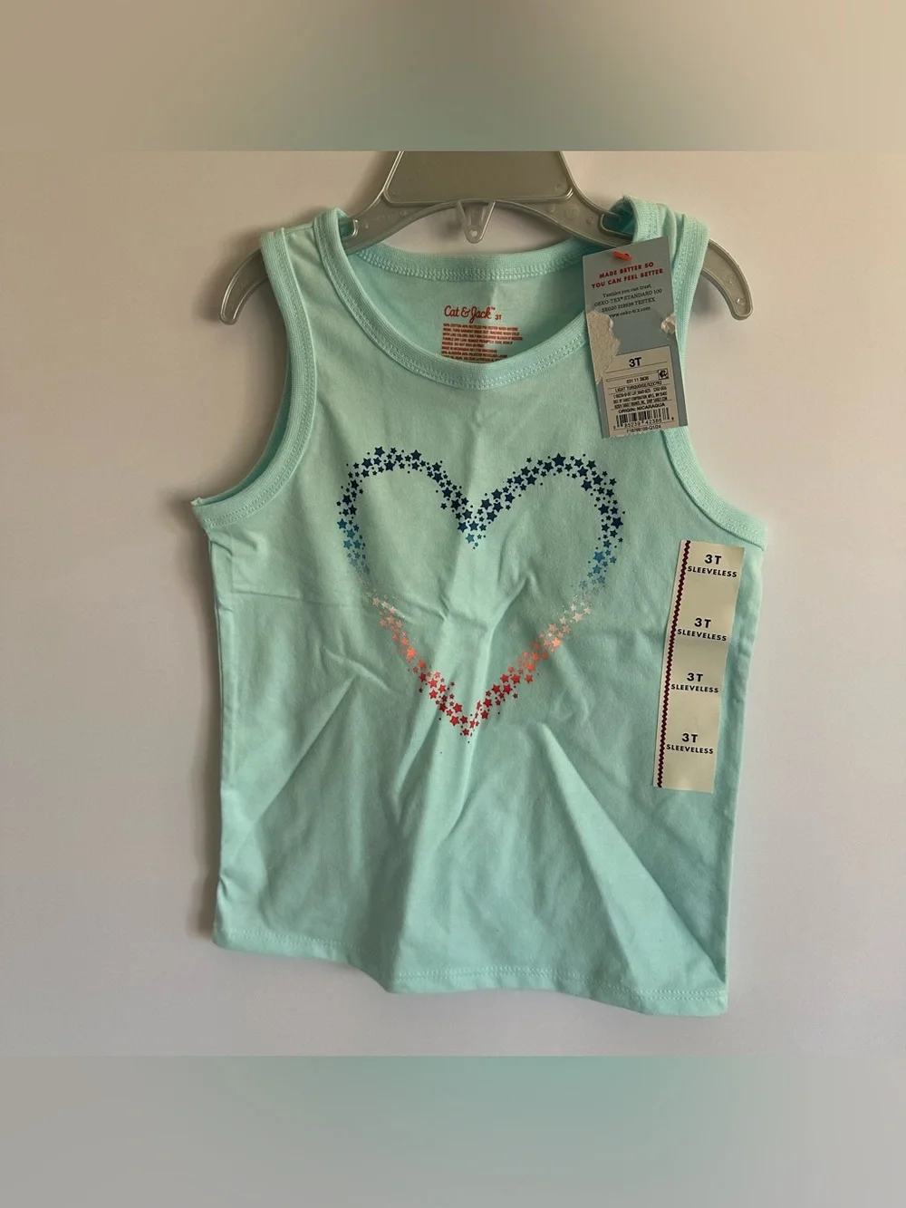 Cat & Jack Heart Tank Top Size 3T NEW